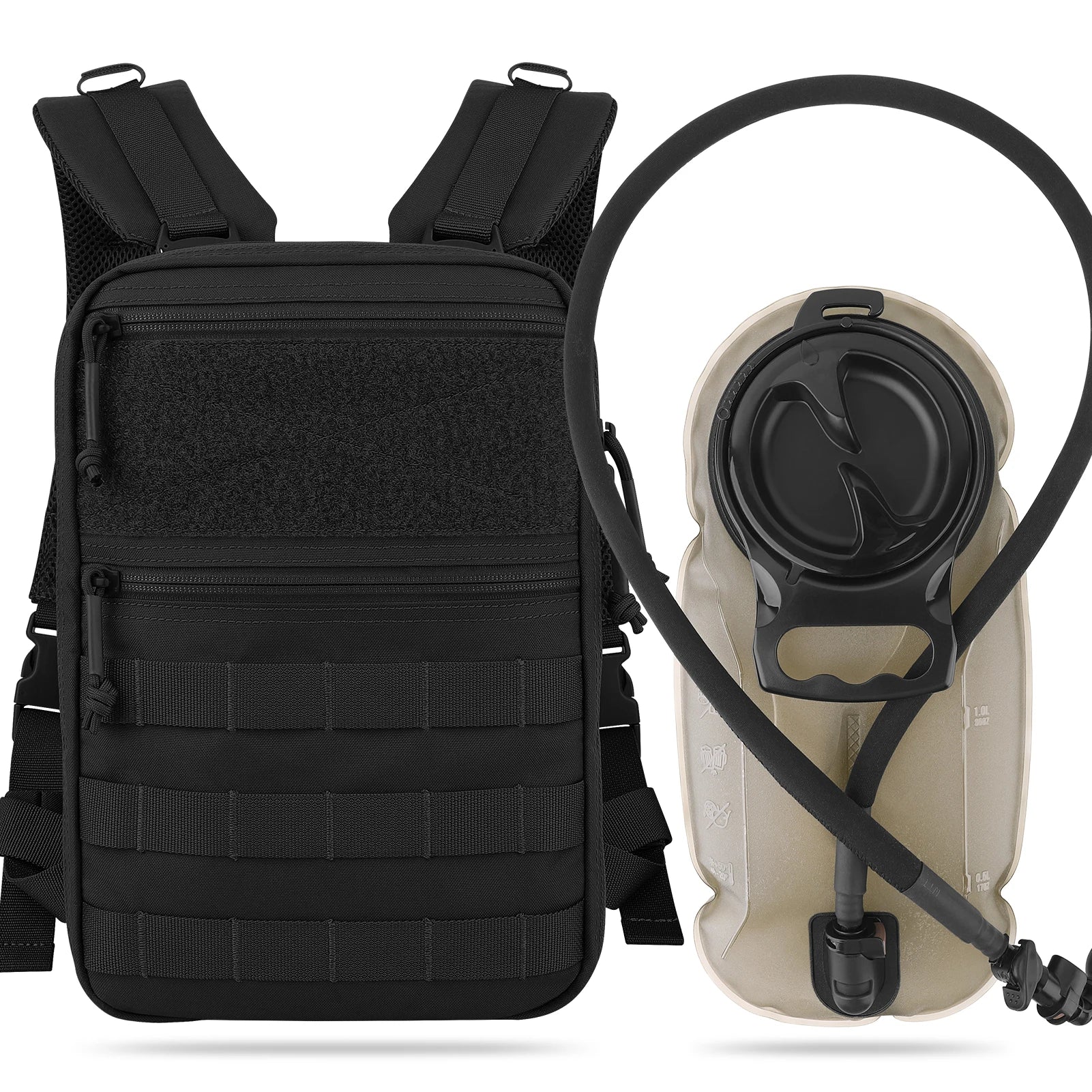KRYDEX 500D Tactical 50 oz Hydration Backpack Pouch Modular 1.5L Water Bladder Bag Pack Hunting Outdoor Hiking Accessories