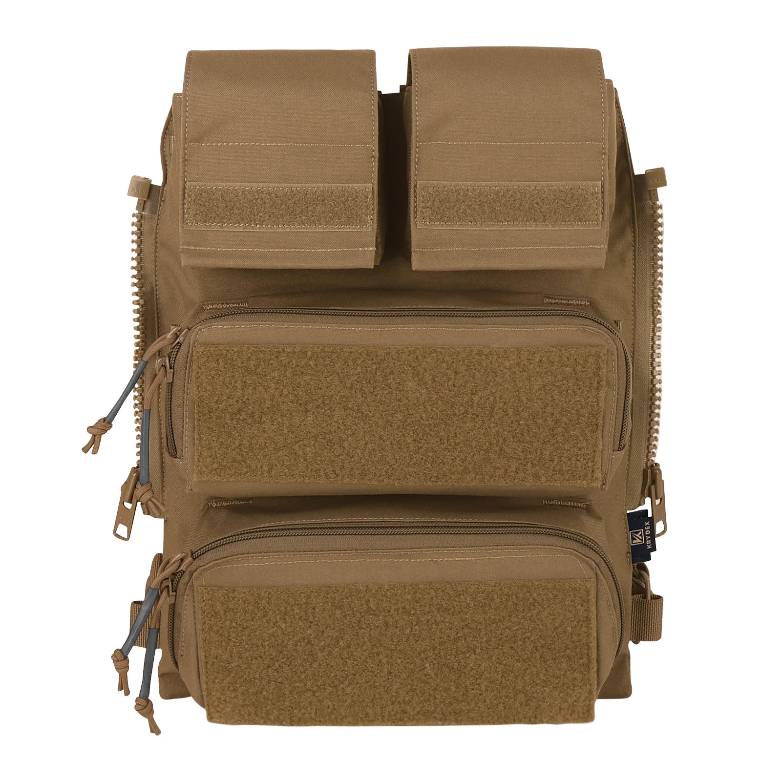 KRYDEX Tactical Modular Pouch Bag Zip On Molle Back Panel Backpack W/ Mag Pouch for Plate Carrier AVS JPC2.0 CPC Vest