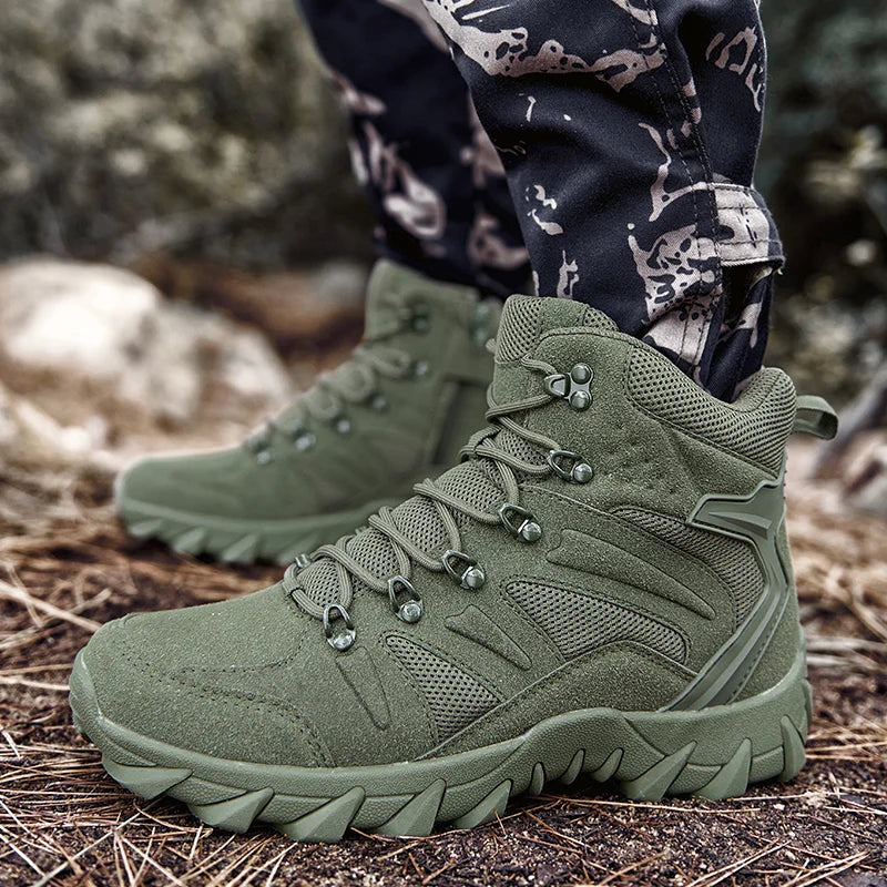 Upgraded Tactics Combat Training Boots Male Outdoors Camping Anti-wear Rapid Response Hiking Shoes Fishing Hunting Sneakers Men