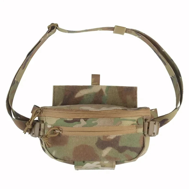 Premium Tactical Vest Accessories Pouch, Expansion Pack, Dual Purpose, Multi Function Lower Abdominal Bag,Single Shoulder Bag