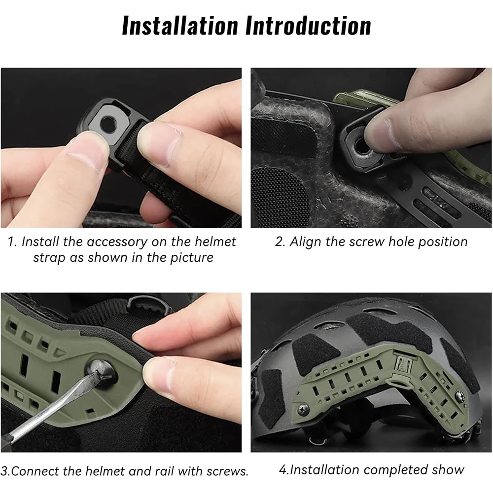 Tactical FAST Helmet Side Guide Rail ARC Helmet Mount Rail Hunting Airsoft FAST Helmet Accessories