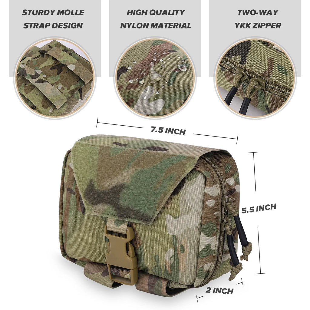 KRYDEX Tactical Tear Off Rip Away IFAK Pouch First Aid Medical Pouch MOLLE EMT Holder  Outdoor Trauma Kit Survival Bag