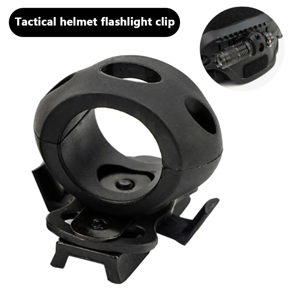 Tactical Fast Helmet Light Holder Wing Rail Mount Flash Light Clamp Side Rail Mount 1 / 1.2 inch / 30mm Flashlight Clip