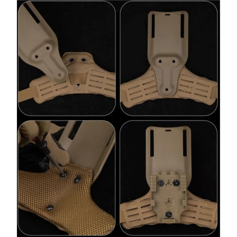 ARC lower pressure plate accessories, Side Kick V2 style gun holster pad, Molle mounting quick release gun holster leggings