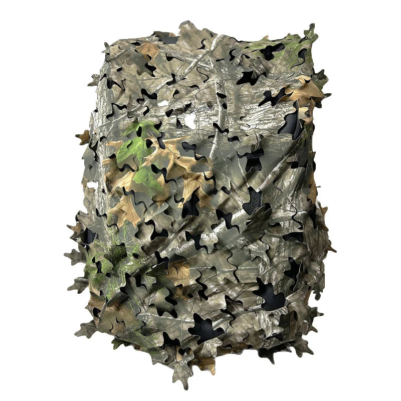 3D Bionic Leaf Shape Backpack Cover Iaser Cutting Outdoor Hunting Camo Backpack Cover Hunting Backpack Accessories