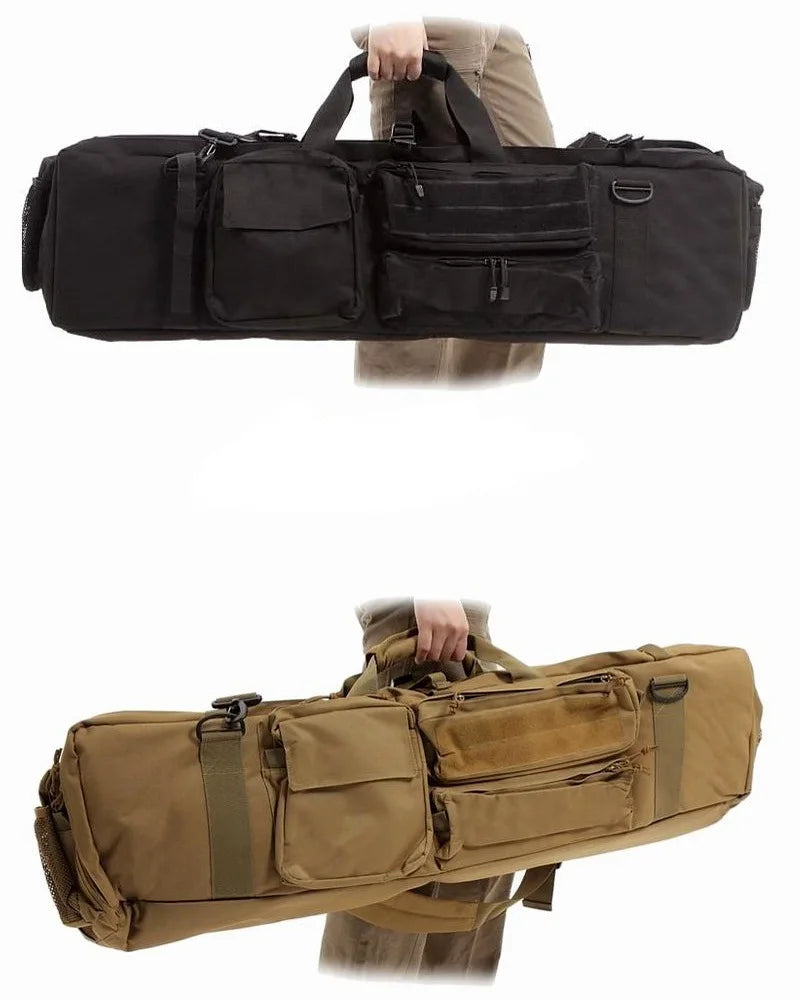 Tactical Gun Backpack Double Rifle Bags Dual Carbine Carrying Case for SAW M249 M4A1 M16 AR15