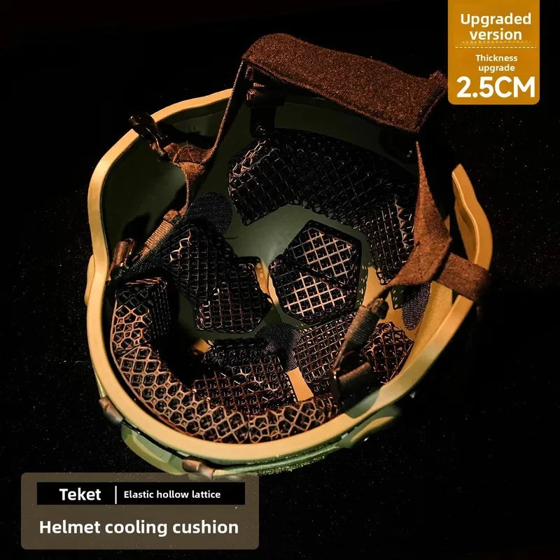 Tactical Helmet 3D-Printed Honeycomb Polymer Liner Pad, 2.5 cm Thick, Breathable and Comfortable for Outdoor Sports, Highly Elas