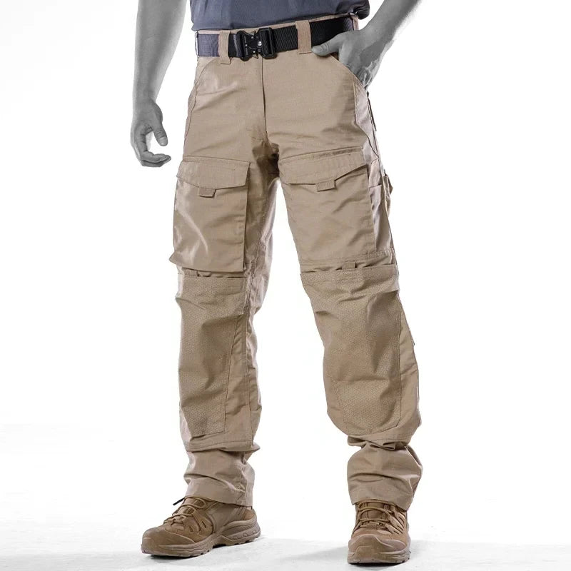 Men Tactical Pants Quick Drying Multi-Pocket Cargo Pants Military Tactical Men Trouser Wear-Resistant Work Waterproof Pant Loose