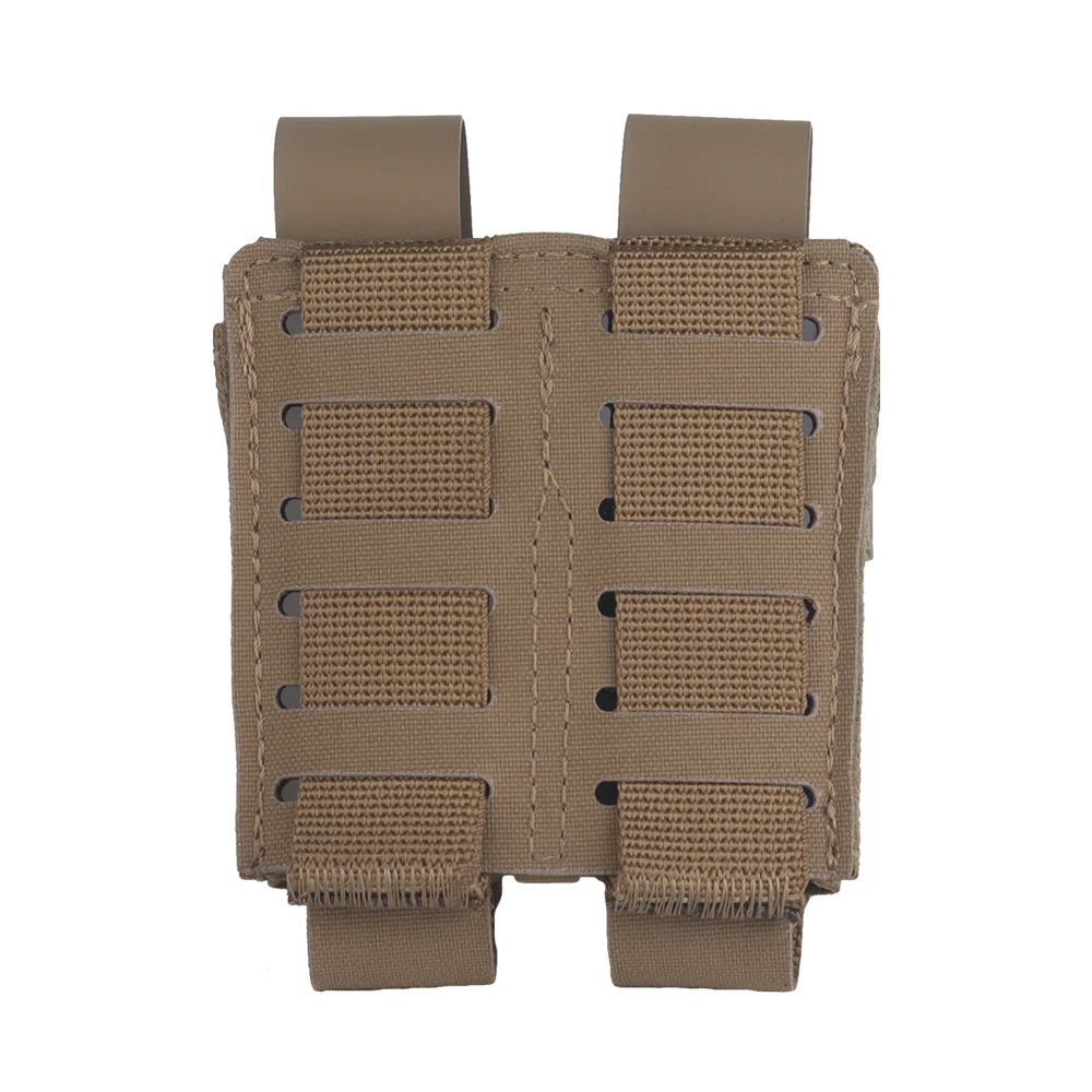 Tactical Elastic K Type 9MM Double Mag Pouch Molle Clip Mag Holder for Plate Carrier and Belt Hunting Accessories
