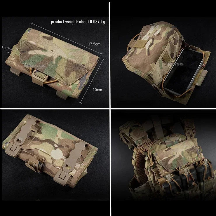 Tactical MOLLE Phone Case Universal Mobilephone Pouch Holder Outdoor Hiking Hunting Waist Bags