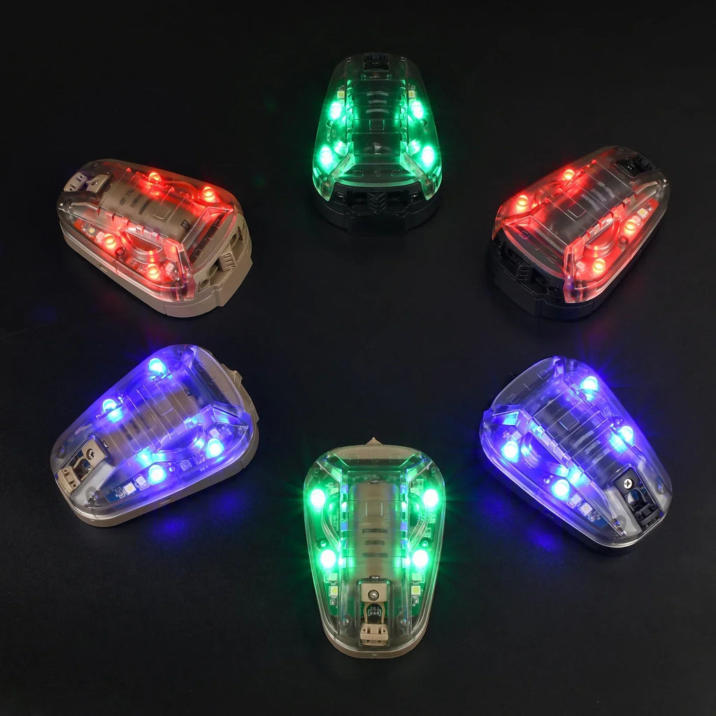 Sport Helmet Light Blue Green Red IR Strobe Waterproof Outdoor Survival Safety Signal Flash LAMP Light for Outdoor Sports