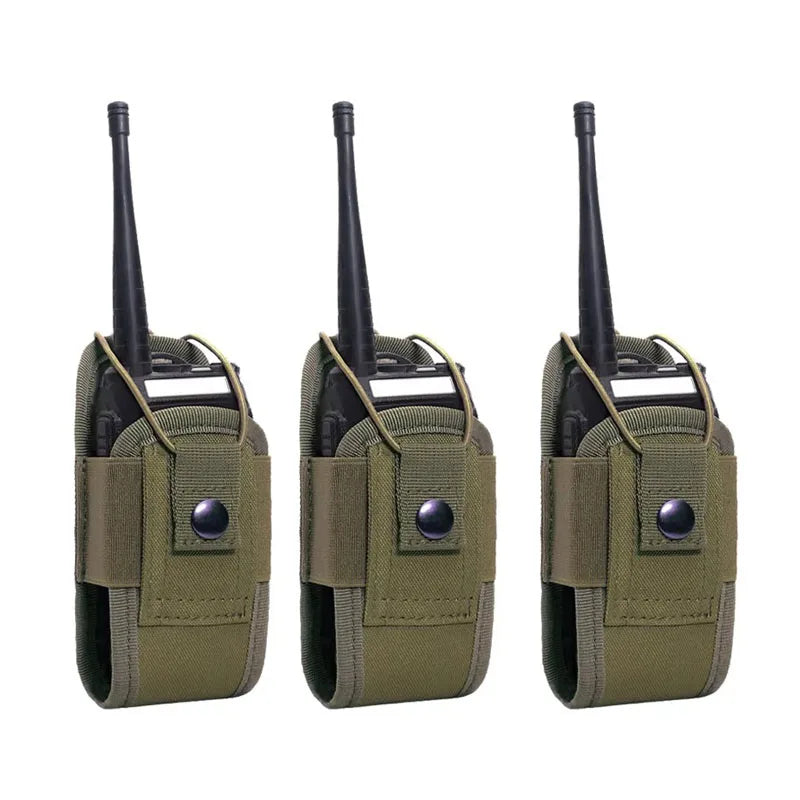 1/2/3/4pcs Nylon Talkie Pouch Tactical Radio Walkie Bag Holder Pocket Portable Interphone Holster Carry Bag Hunting Camping