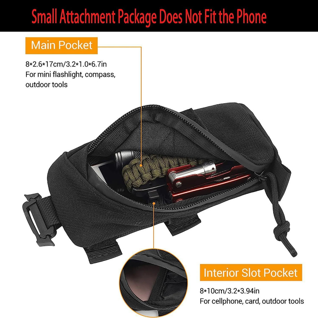 Outdoors Multifunctional EDC Tool Pockets Small Compact Pouchs Tactical Molle Bag Backpack Shoulder Strap Accessory Pouch
