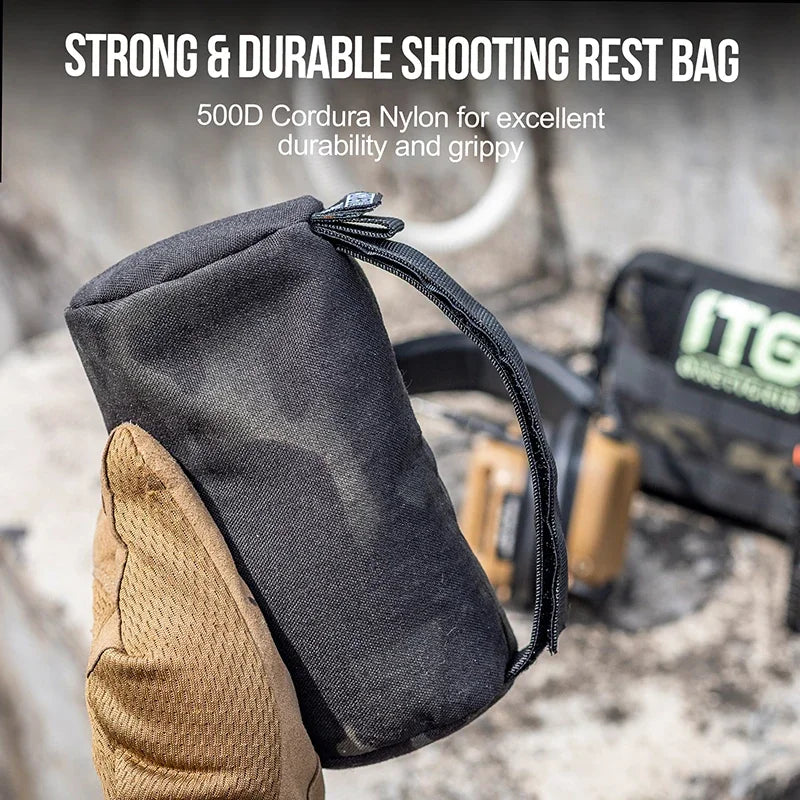 ONETIGRIS Sniper Shooting Bag Front Rear Bag Target Stand Rifle Support Sandbag Bench Unfilled Tack Driver Hunting Rifle Rest
