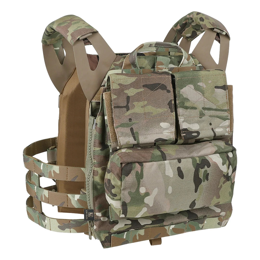 KRYDEX Tactical Zip On Pouch Plate Carrier Backpack Bag For CPC NCPC AVS JPC2.0 Hunting Airsoft Vest Accessories