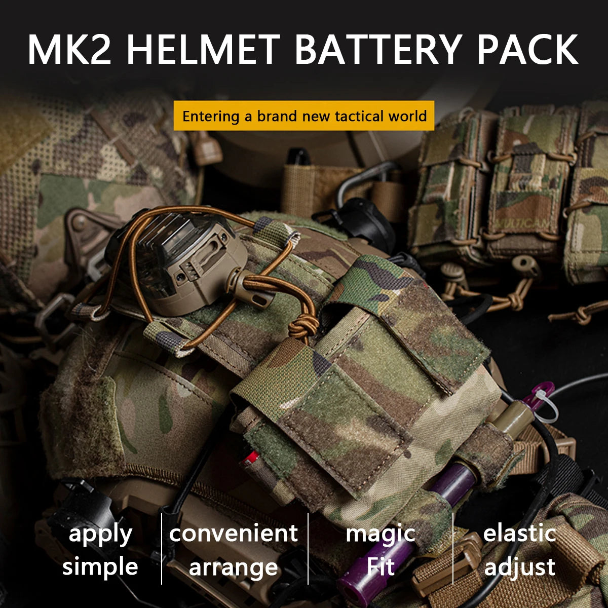 Fast Helmet Cover Pouch Removable MK2 Night Vision Battery Pack Helmet Counterweight bags Airsoft Hunting Helmet Accessories