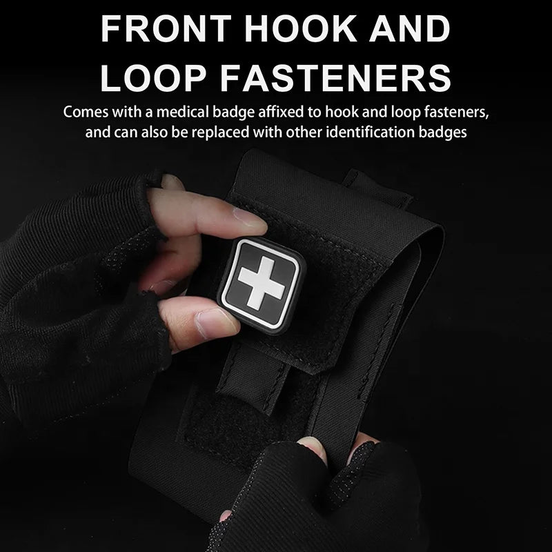 Small Trauma Pouch  Compact Empty EDC First Aid Storage Bag Portable Stop Bleeding Gear Organizer for Supplies & Surviva