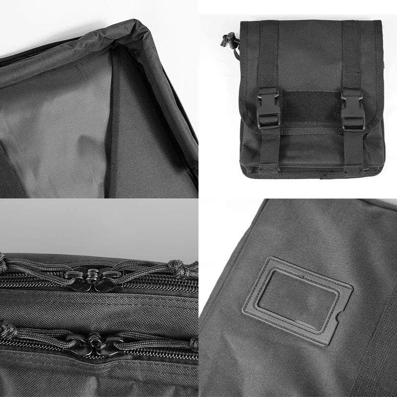 Double Ri-fle Case Zipper Lock Molle System Backpack Soft Padded G-un Range Bag for Hunting Accessories Fishing Rod Case