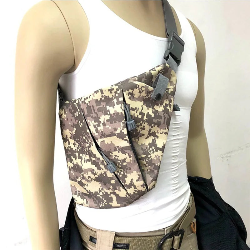 Close-fitting single-shoulder anti-theft bag, messenger chest bag, multi-functional storage bag, outdoor leisure sports waist ba