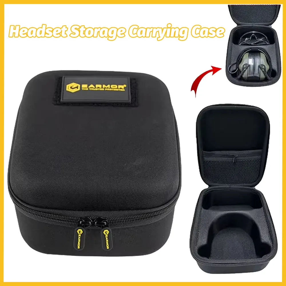 EARMOR S16A Tactical Headset,Shooting Glasses Organizer/Portable Hard-Shell Crush-Proof Waterproof Headset Case ,for M31 /M32