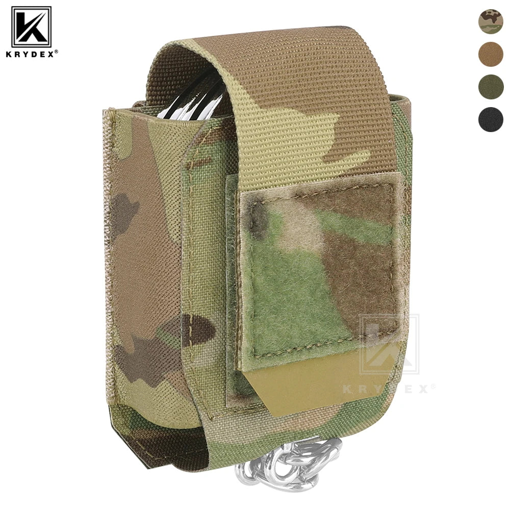 KRYDEX Handcuff Pouch MOLLE PALS + Belt System Low Profile Modular Handcuff Pouch for 1.75” / 2” Duty Belts Vests