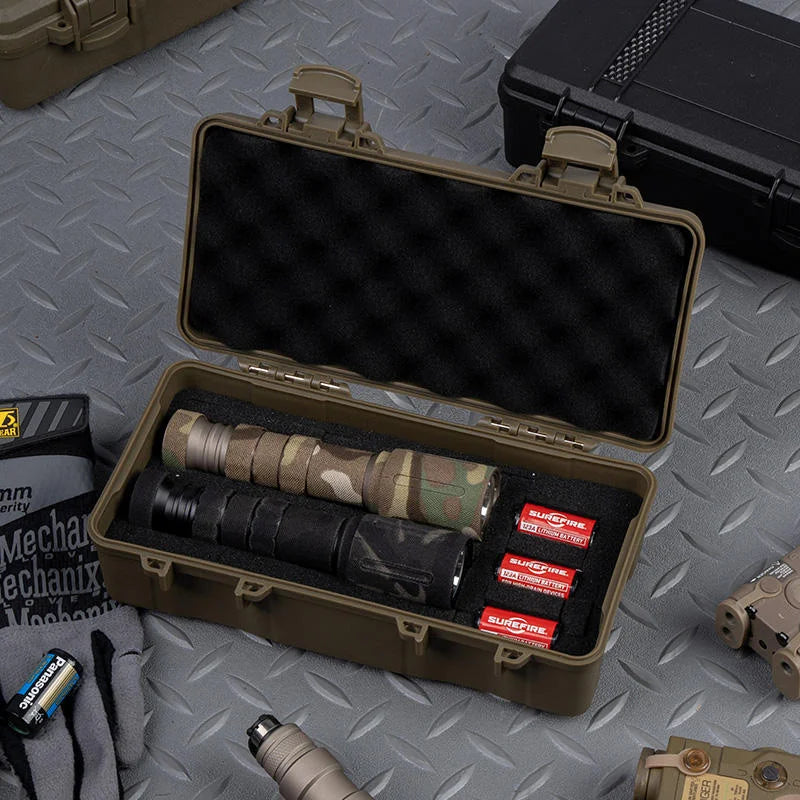 Tactical Equipment Outdoor Shockproof Protection Storage Box Shooting Hunting Laser Box Versatile EDC Flashlight Hard Case