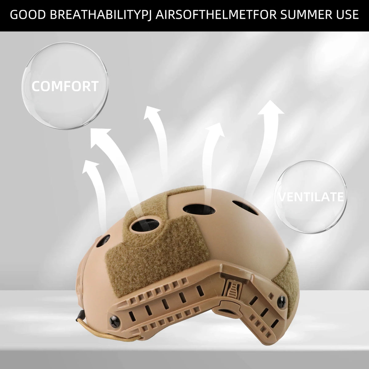 BOOIU Airsoft Tactical Helmet FSAT PJ/MH Helmet Military Tactical Gear Self Defense Outdoor Cycling Hiking CS Helmet Protection