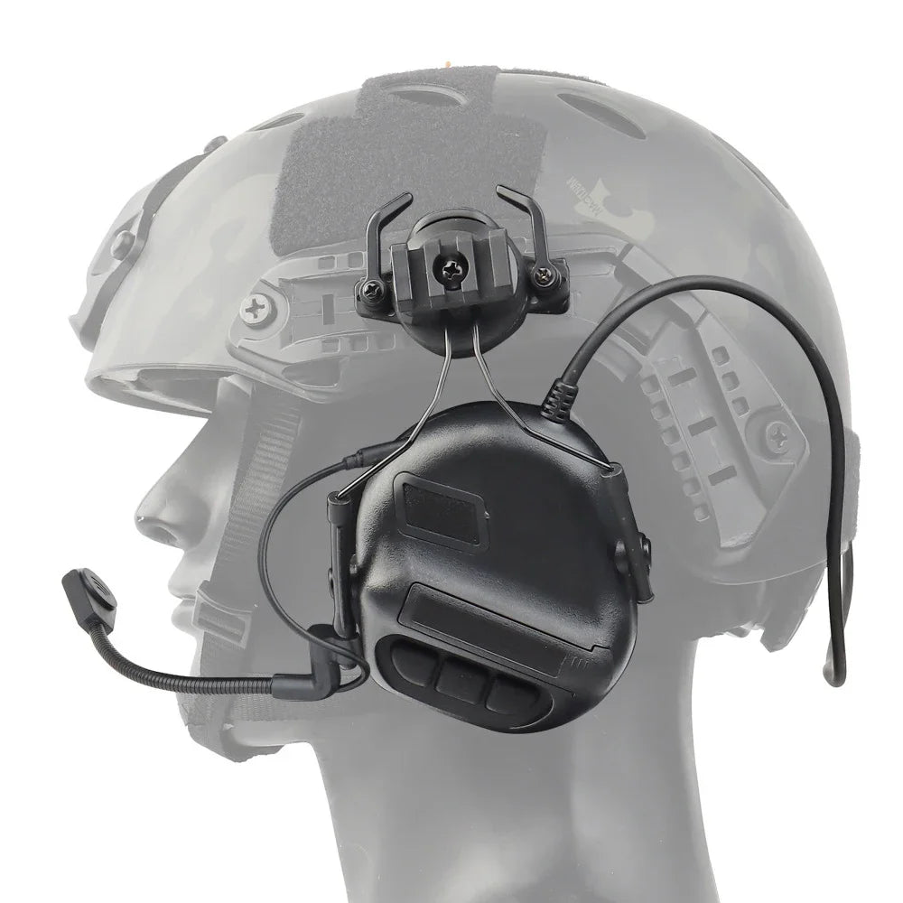 Tactical Headset Non-picking Noise-Cancelling Universal Earphone for Airsoft Helmet Headset Baofeng Radio PTT Adapter