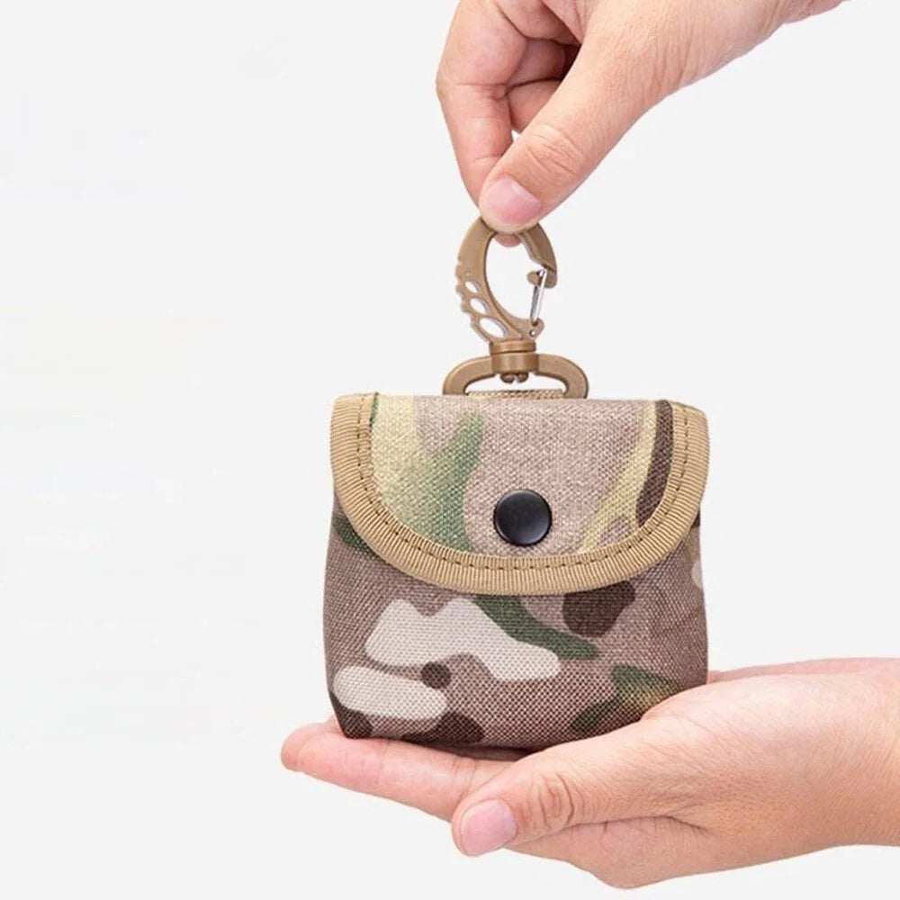 Waterproof Oxford Fabric Mini EDC Pouch Keychain Bag Portable Coin Earphone Keys Storage Bag Outdoor Hunting Waist Organizer