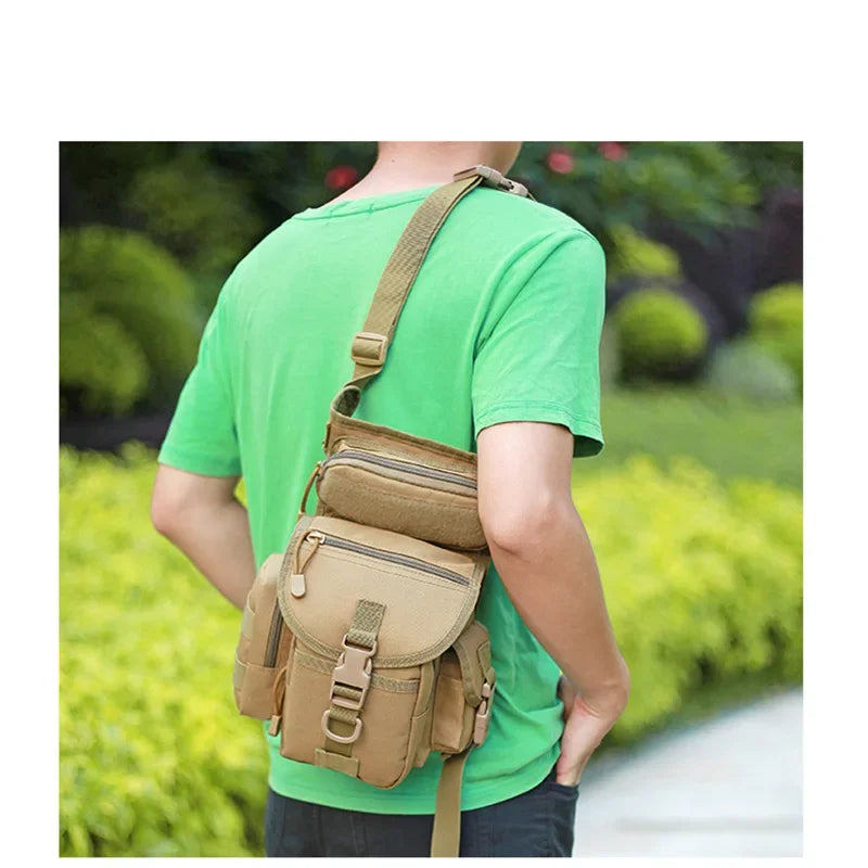 Tactical Thigh Drop Bag Camouflage Hunting Cycling Waist Hanging Molle Leg Pack Bag Nylon Thigh Drop Pouch Camping Bag