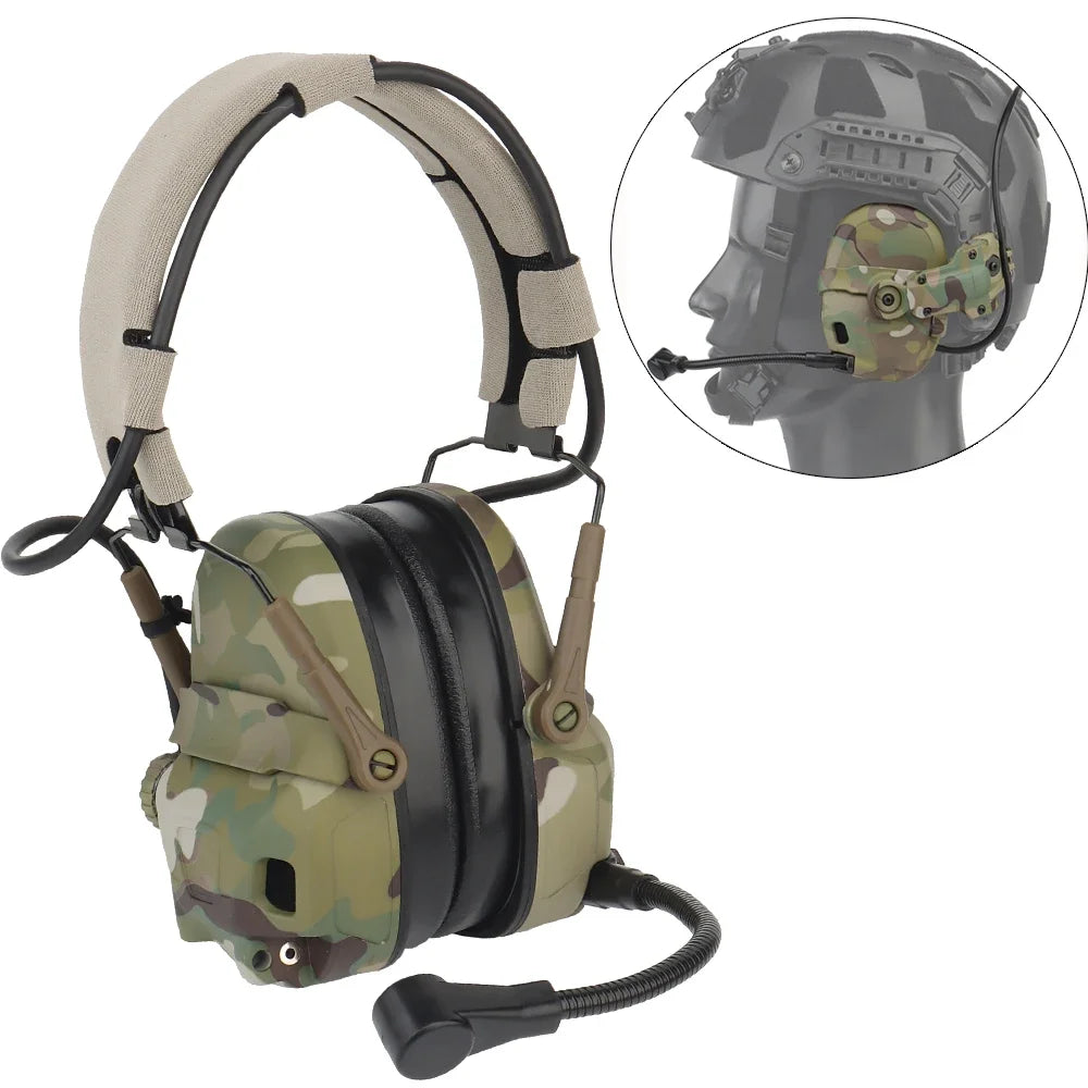 GEN 6 Tactical Headset Hunting Shooting Noise Reduction Headset for OPS Core ARC and Wendy Sport Helmet Head Mounted 2 in 1