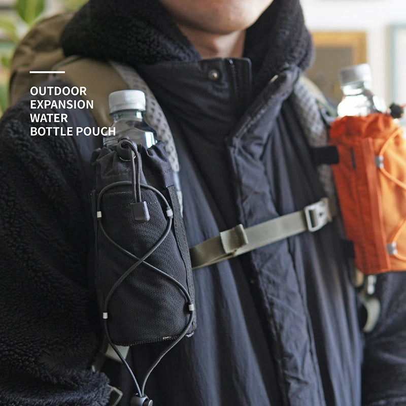 Light Weight Hiking Backpack Shoulder Strap Pouch Water Bottle Bag Camping Supplies Waterproof Backpack Strap Phone Holder