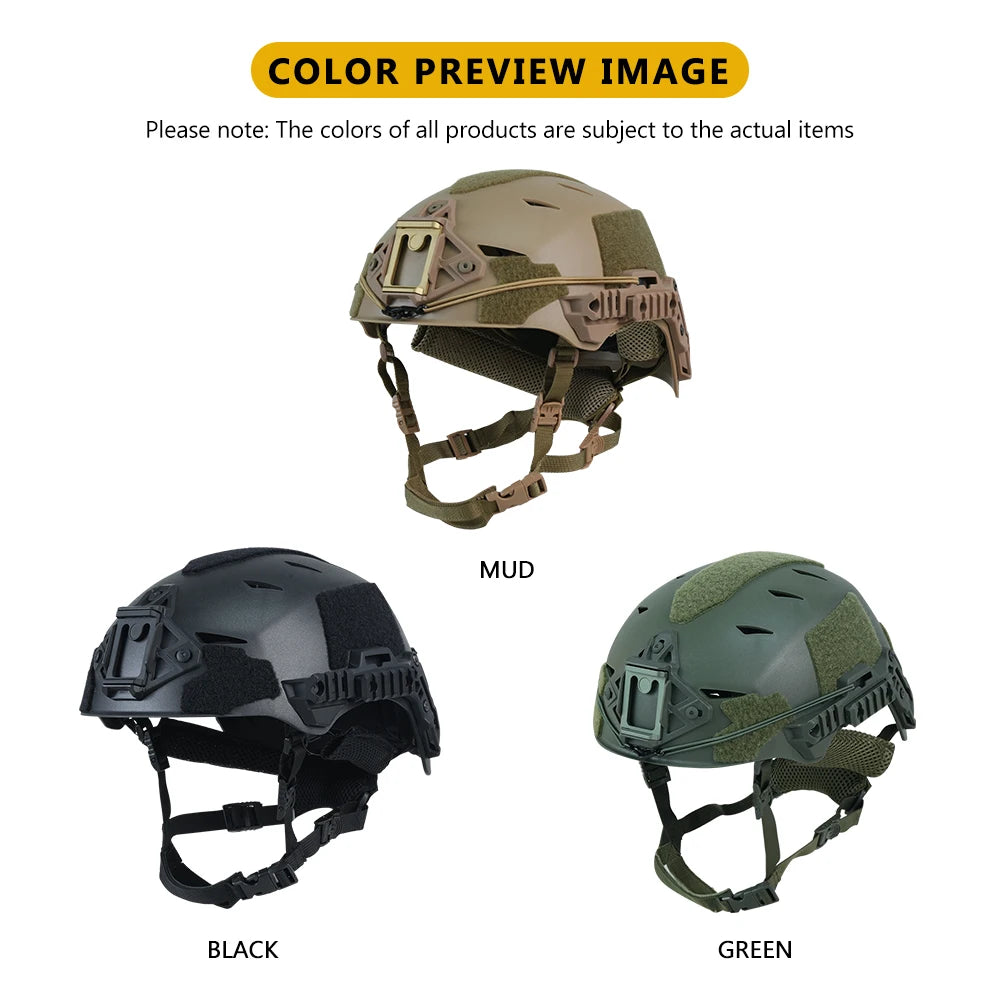 BOOIU Wendy 3.0 Training Tactical Helmet Adjustable Knobs Liner Pad Multi Function Rails Helmet For Outdoor CS Protective Gear