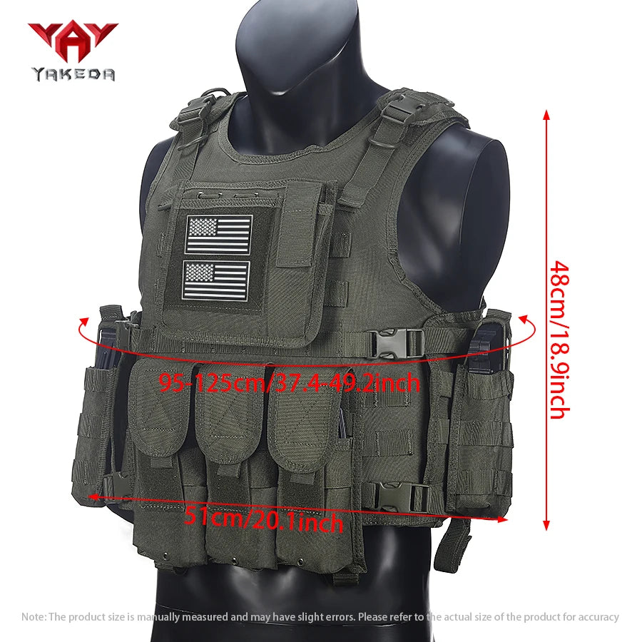 YAKEDA Multi functional Security Training Vest Belt Buckle MOLLE Expansion System Adjustable