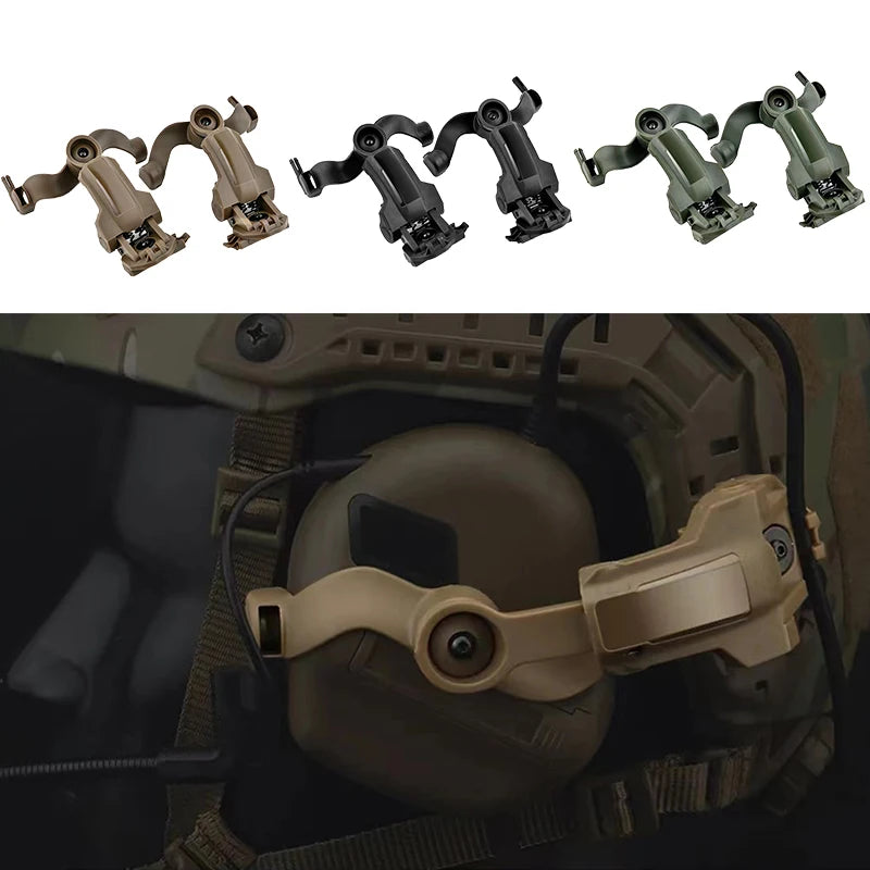 Tactical Headphone Mount EARMOR M32 Rail Mount Bracket Quick Helmet Rail Mount Adapter Suspension Headphone Mount