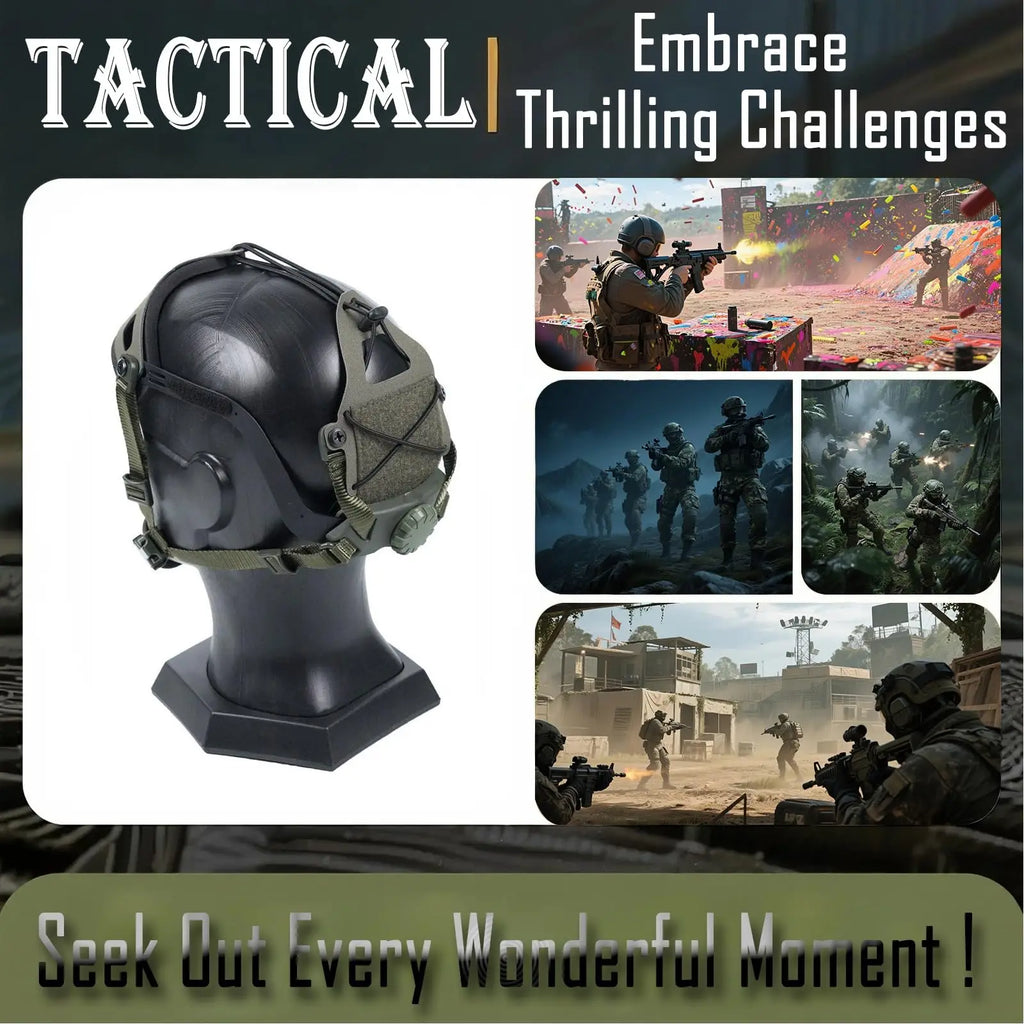 Multi-Function NVG Head Mount with Adjustable Suspension, Lightweight Tactical Helmet Camera Bracket for Outdoor and Filming