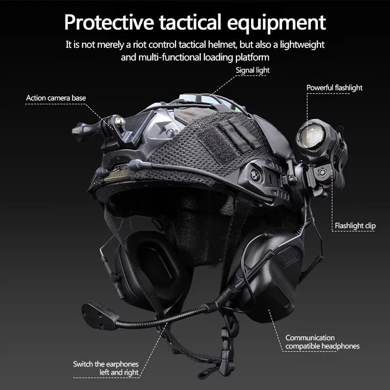 FAST Economy Edition Anti-riot helmet Set, real-person cs field battle tactical equipment, quick disassembly lightweight helmet