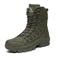 New High Quality Leather Men's Work Boots High Help Men Desert Combat Boots Outdoor Non-slip Hiking Shoes Men Motorcycle Boots