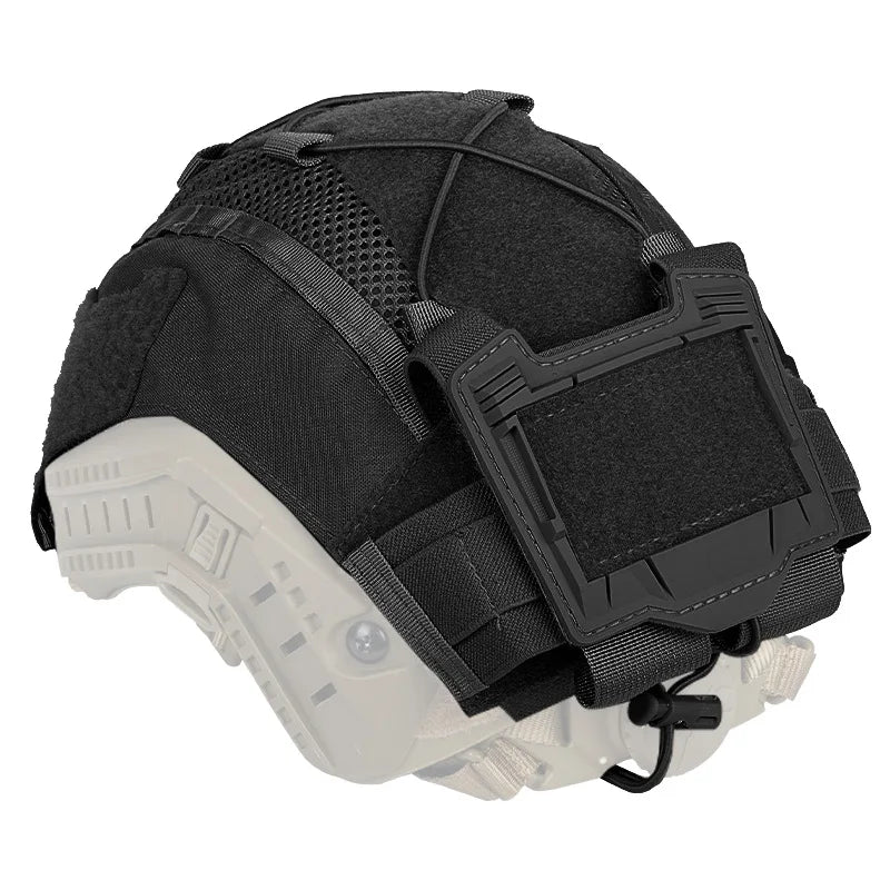 Tactical Fast Helmet Cover With Battery Pack Bag Outdoor Hunting Multifunctional Hybrid Mesh Cover Airsoft Paintball Accessories