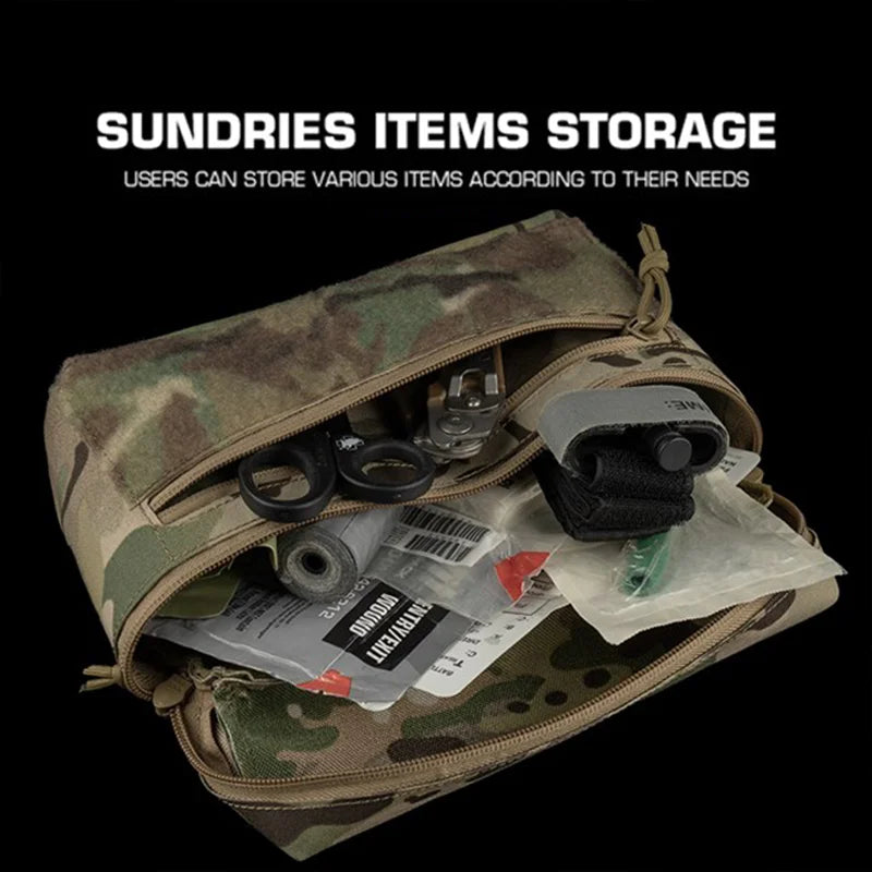 Universal MOLLE GP Pouch Large Size Multi-Use Storage with Zipper & Hook Loop Fastener for Field Vest EDC Outdoor Accessories