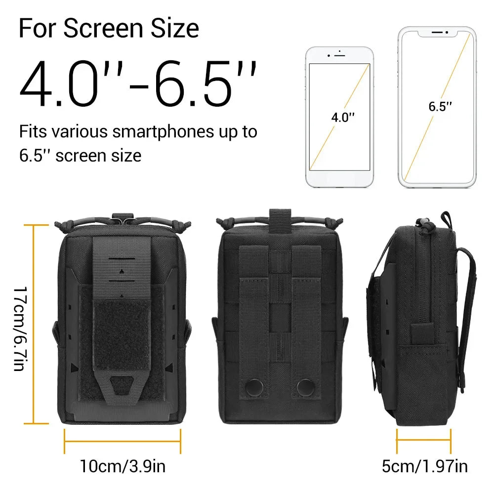 Tactical Molle Pouch Phone Pouch Waist Bag Uility EDC Pouch Outdoor Vest Pack Ammo Tool Bag For Hunting Outdoor