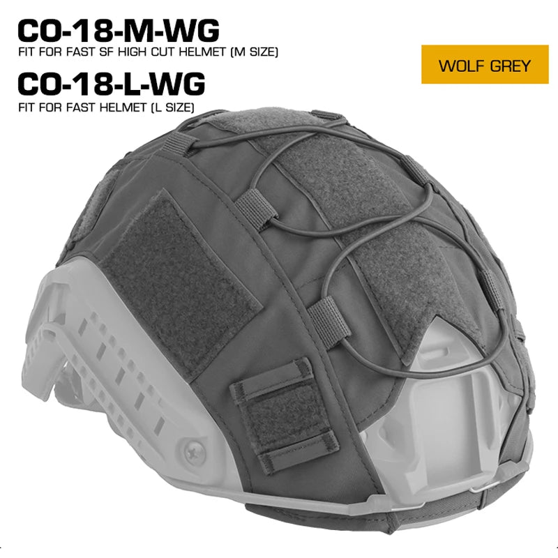 Camouflage Tactical Helmet Cover Military Paintball Hunting Shooting Gear Helmet Cloth for FAST Helmet Size M / L