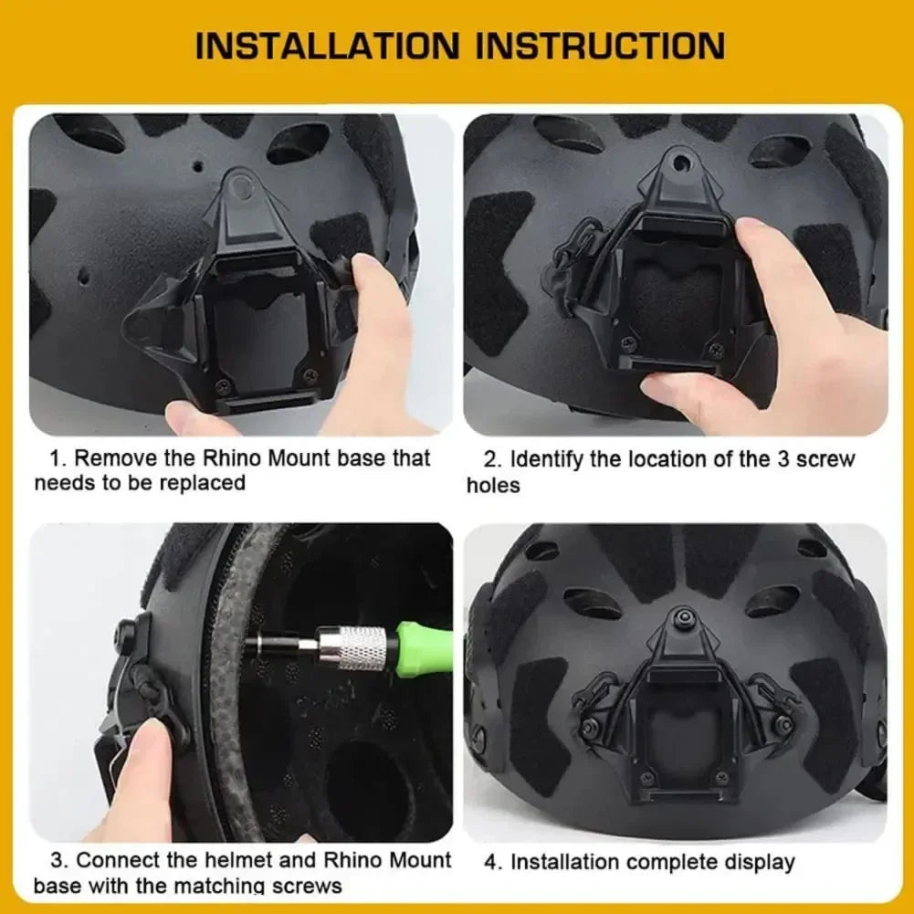 Mount Adapter Tactical Helmet Cuttlefish Adapted to FAST Helmet CNC Oxidised Aluminium Core Multi-functional Device Adapter Base
