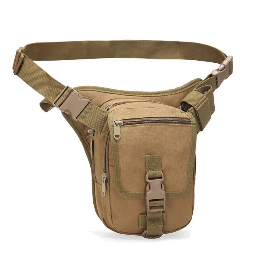 New Outdoor Camouflage Training Leg Bag Camping Small Waist Bag Mountaineering Cycling Multi functional Waterproof Waist Bag