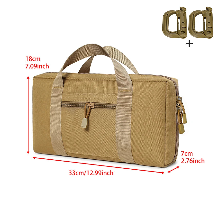Outdoor multi-purpose handbag, casual storage bag, main bag, double zipper, portable handle design