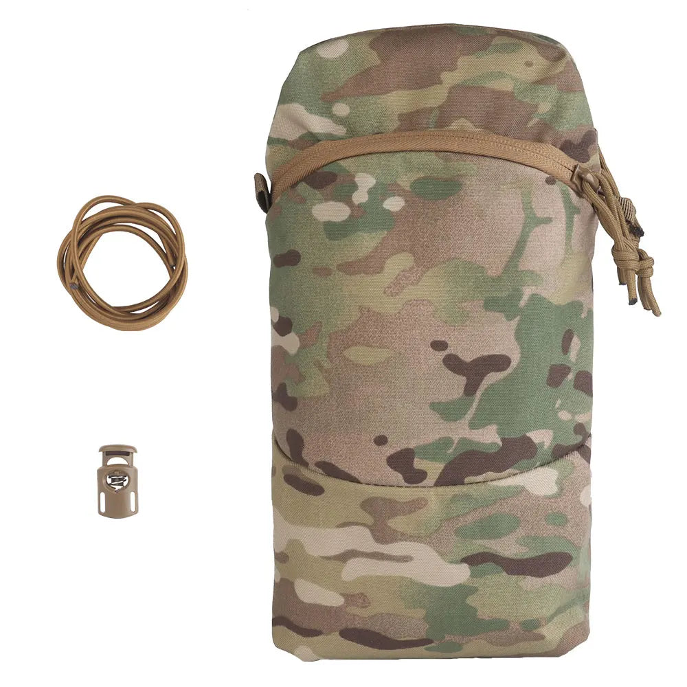 Tactical Long General Purpose Pocket MOLLE 1.5L Water Bladder Utility GP Backpack FC Plate Carrier Accessories Cylindrical Bag