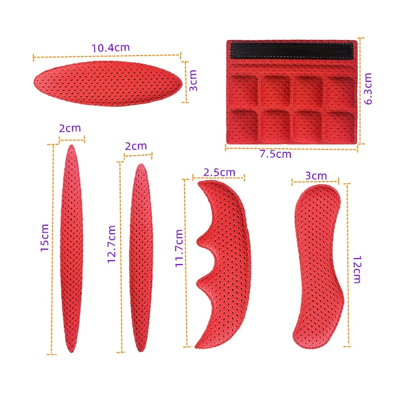 27PCS Fietshelm Padding Kits Verzegelde Spons Vervanging Motor Fiets Universele Outdoor Foam Pads Set Zwart