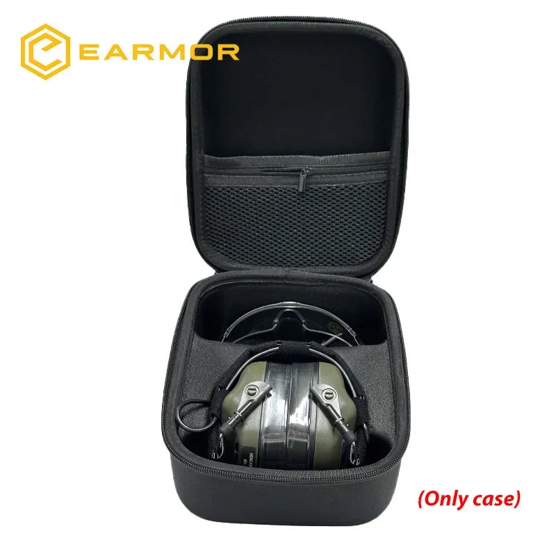 Hard Storage Travel Case for Electronic Shooting Earmuffs Compatible Earmor Hearing Protection Shooter Safety Eyewear Glasses