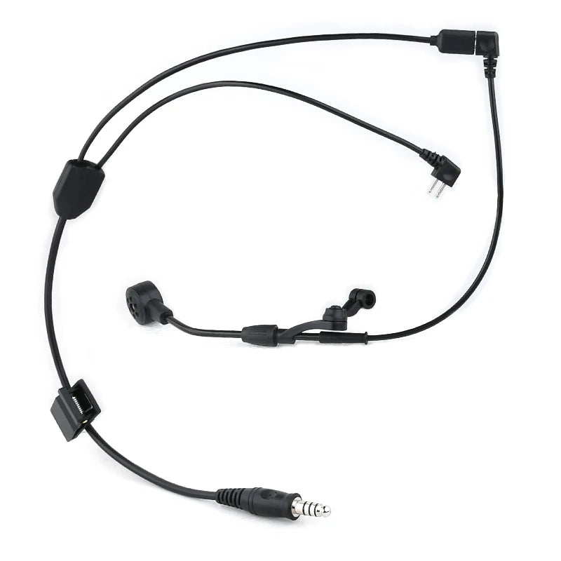 WADSN C3 Headset Wiress Version Microphone Cable Tactical Communication Hunting Shooting Earphones PTT Push to Talk Accessory