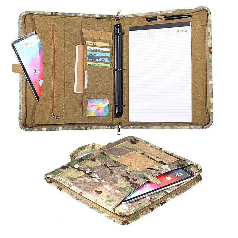 Outdoor Padfolio Ring Binder with Sheets of Loose-Leaf Paper Memorandum A4 A5 A6 Weatherproof Tactical Notebook DROPSHIPPING